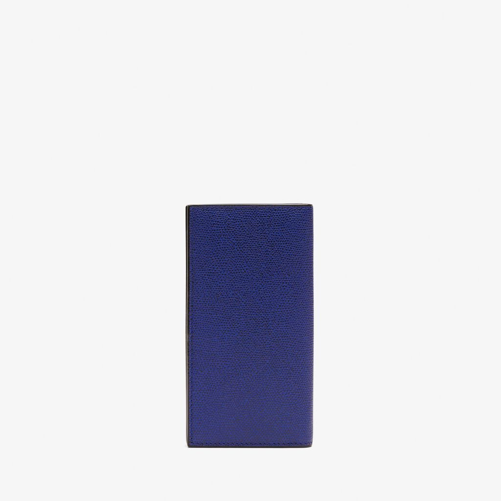 Valextra Portafoglio bifold verticale in Pelle Blu | Valextra Ultimi tre giorni