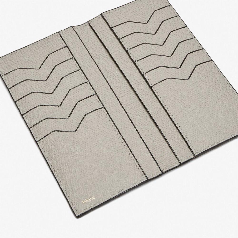 Valextra Portafoglio bifold verticale in Pelle Grigio chiaro | Valextra ACQUISTA ORA