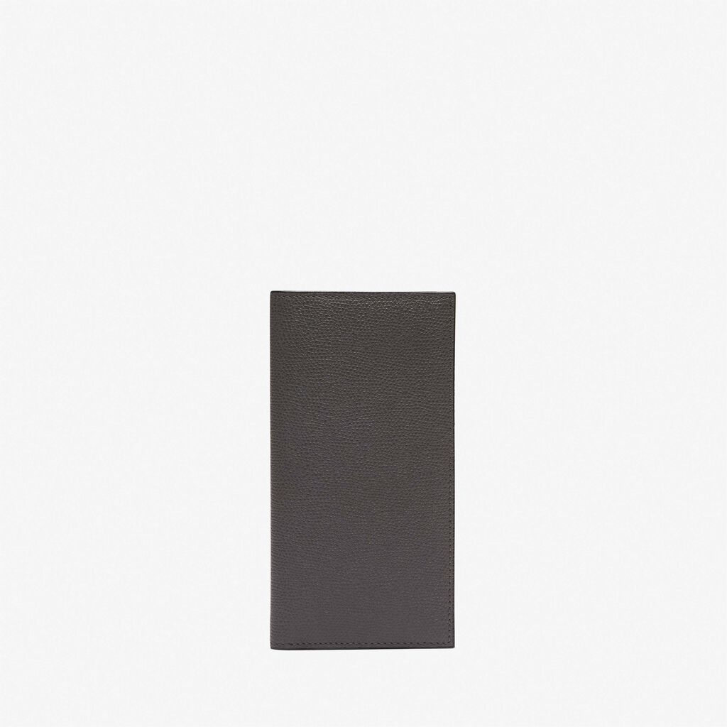 Valextra Portafoglio verticale bifold in Pelle Grigia | Valextra Latest stili