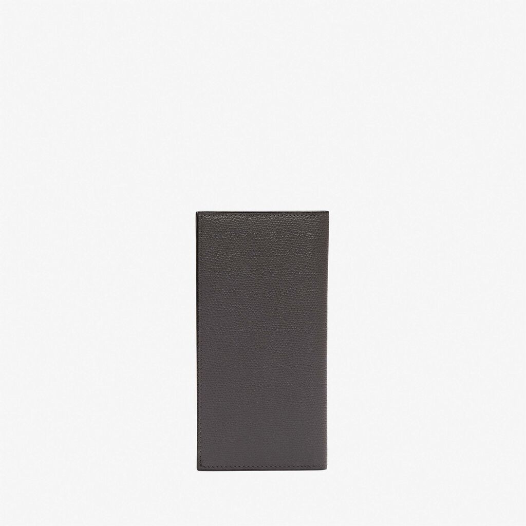 Valextra Portafoglio verticale bifold in Pelle Grigia | Valextra Latest stili
