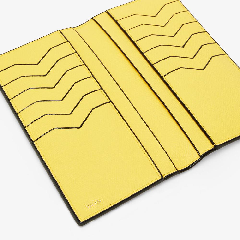 Valextra Portafoglio Bifold in Pelle Gialla con portamonete | Valextra Ultimi due giorni