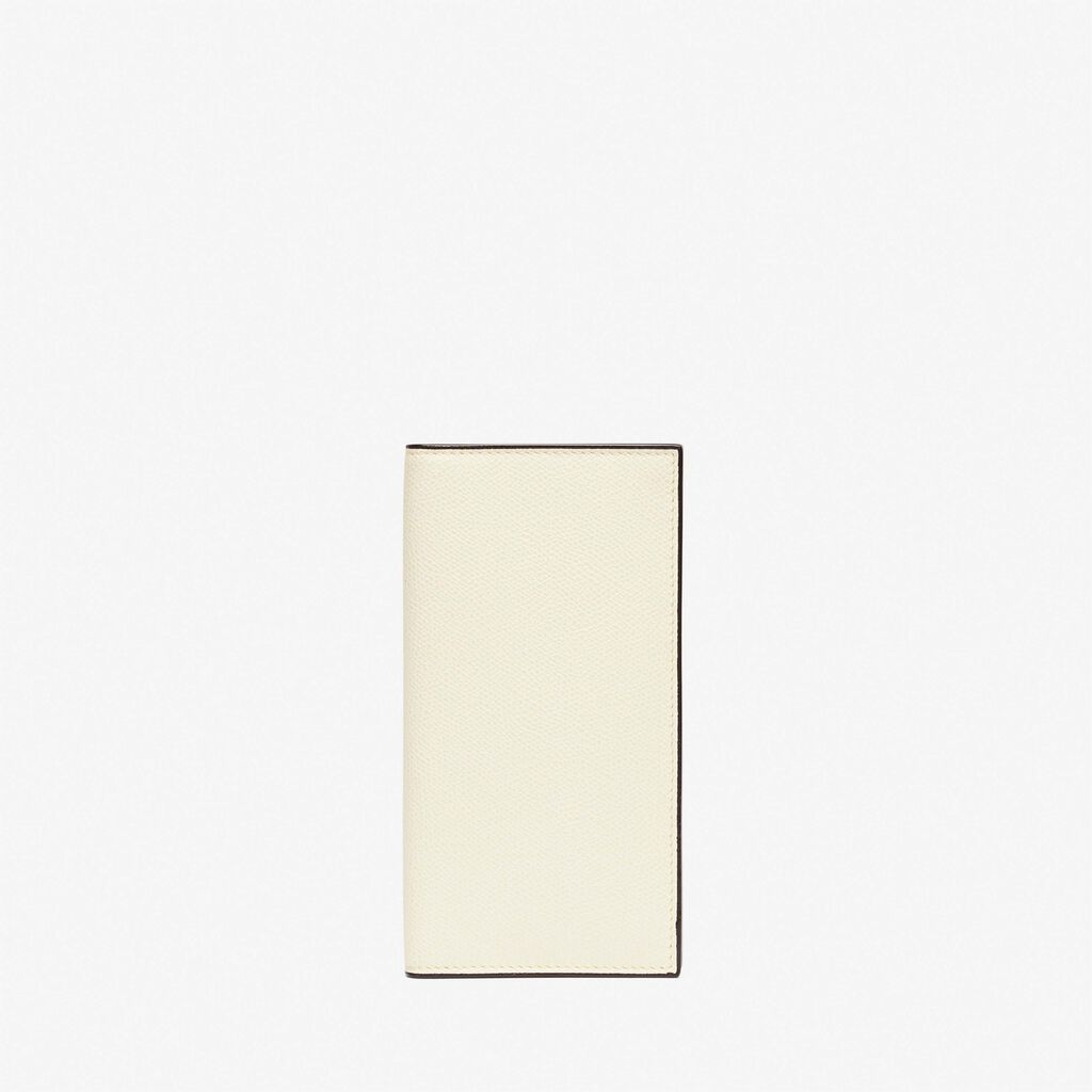 Valextra Portafoglio verticale bifold in Pelle Bianca | Valextra Ultimo giorno