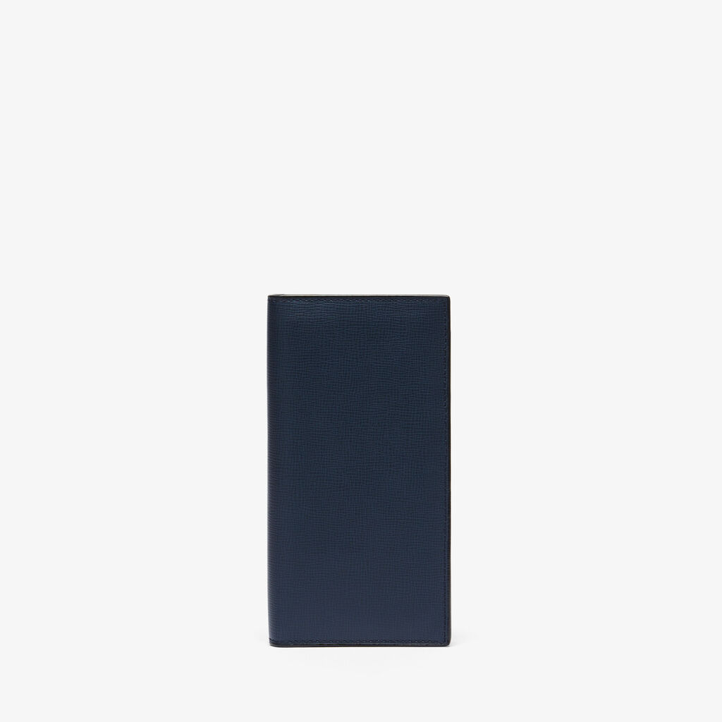 Valextra Portafoglio verticale Bifold in Pelle Blu | Valextra Promozione temporanea