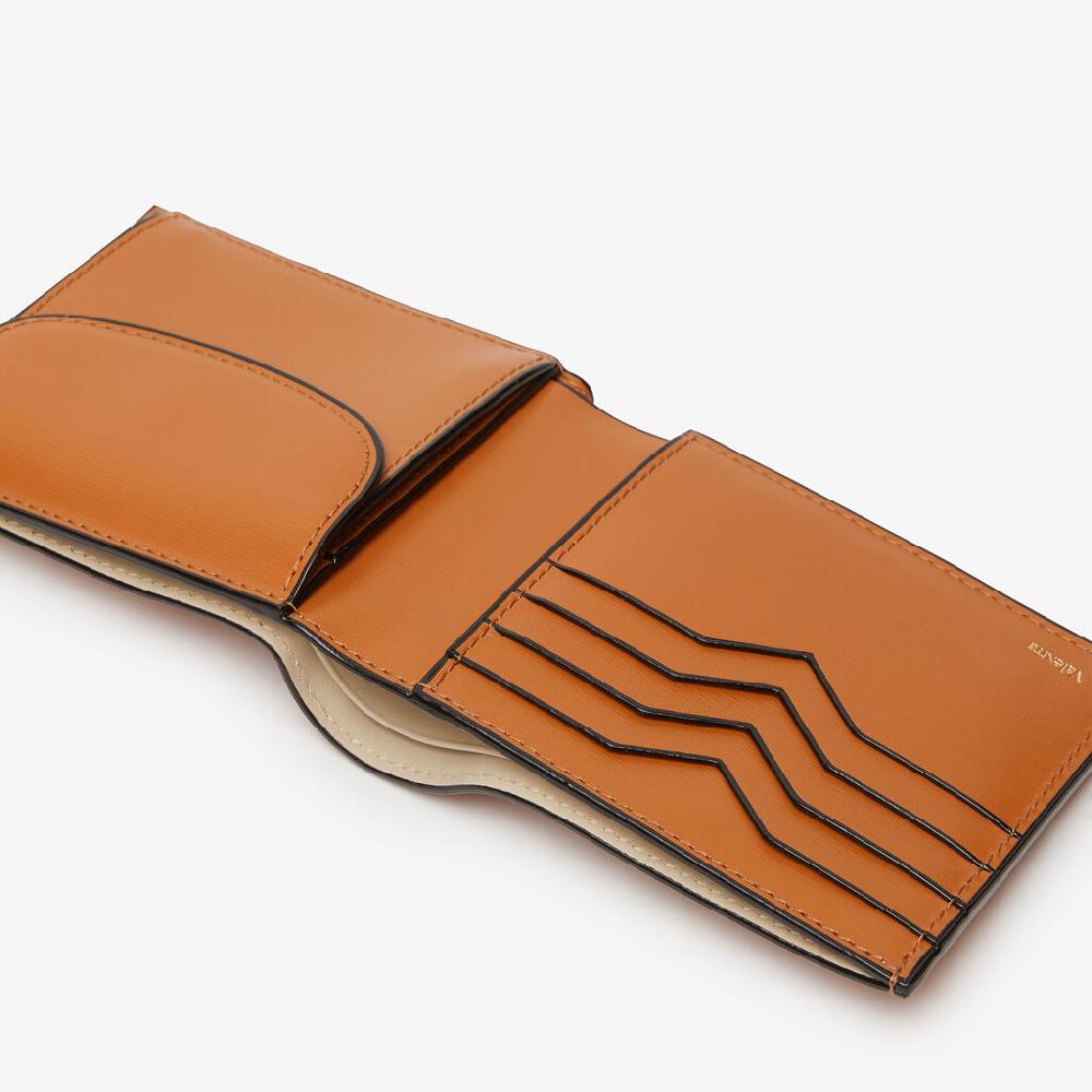 Valextra Portafoglio bifold da Uomo in Pelle Marrone Avana | Valextra Fino al 50% di sconto