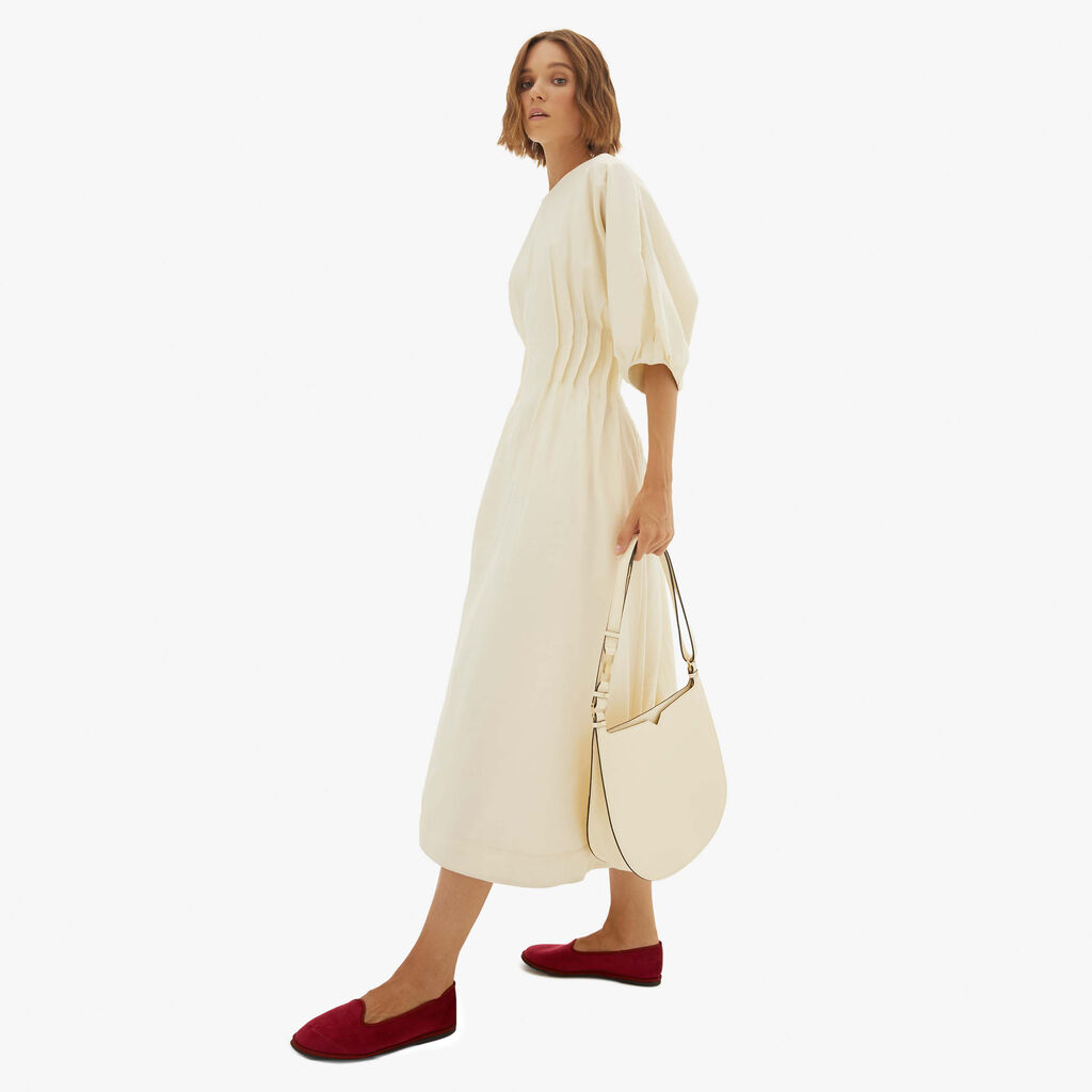 Valextra Borsa a spalla Media in Pelle Bianca | Valextra Hobo Only for today