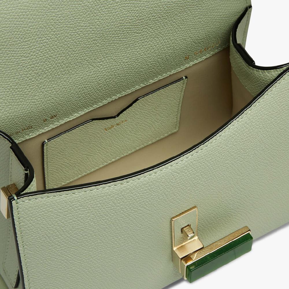 Valextra Borsetta da Donna in Pelle Verde chiara | Valextra Iside Discount Store per i nuovi prodotti