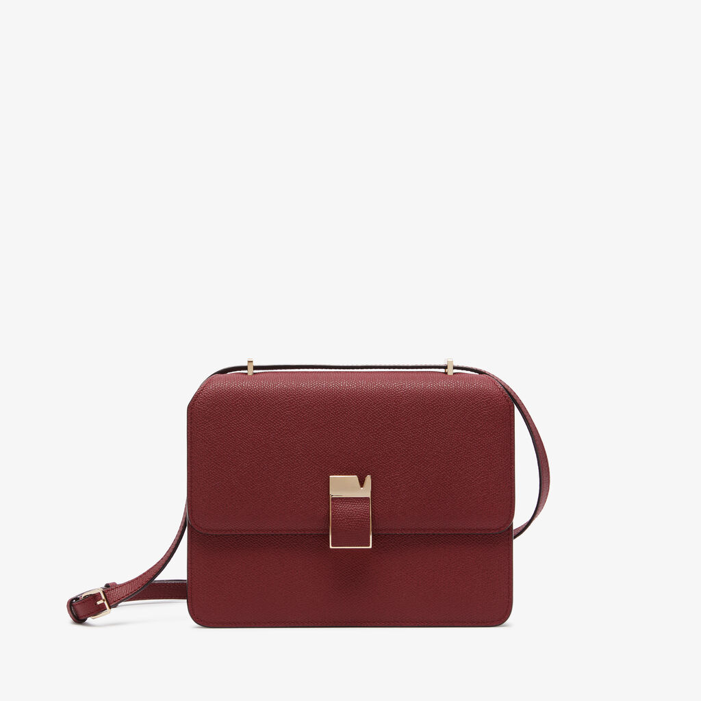 Valextra Borsa a tracolla da Donna di Lusso in Pelle Bordeaux | Valextra Solo un giorno rimasto
