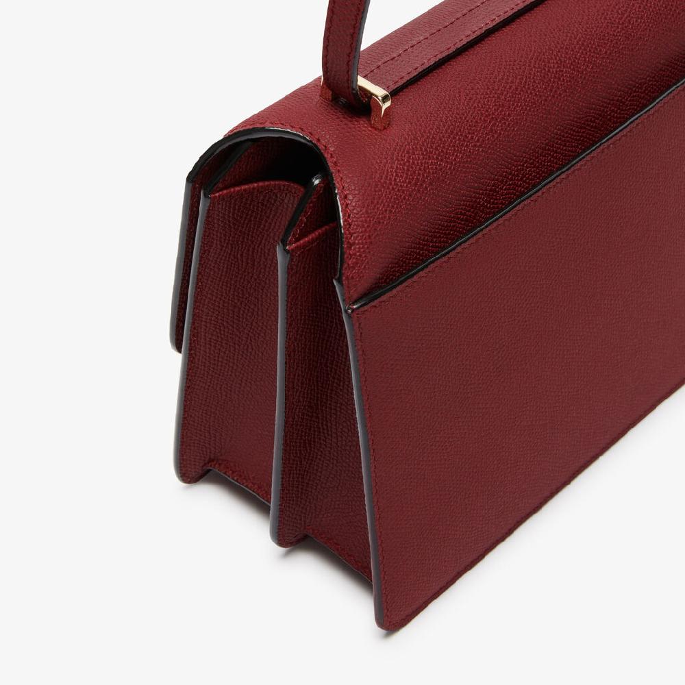 Valextra Borsa a tracolla da Donna di Lusso in Pelle Bordeaux | Valextra Solo un giorno rimasto