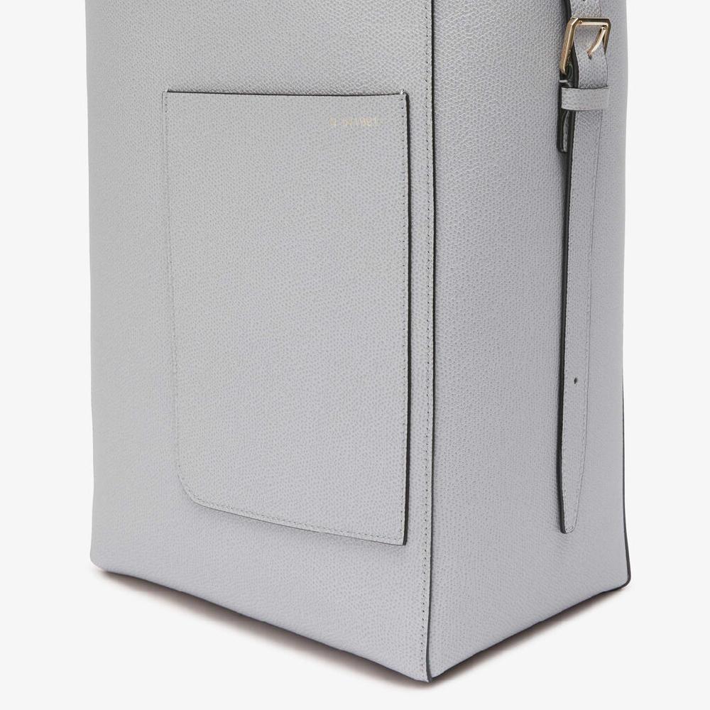 Valextra Borsa a secchiello da Donna in Pelle Grigia | Valextra Soft 50% di sconto con spedizione gratuita