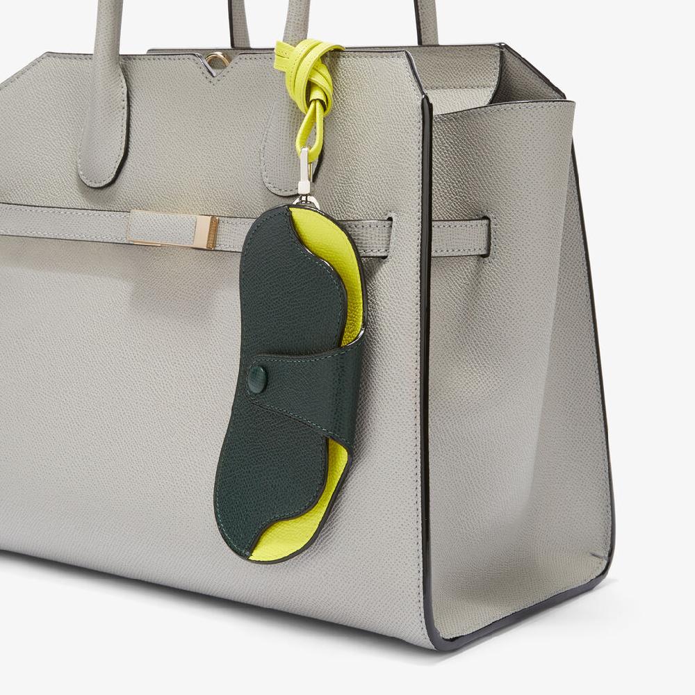 Valextra Custodia occhiali di Lusso in Pelle Verde e Gialla lime | Valextra Officina