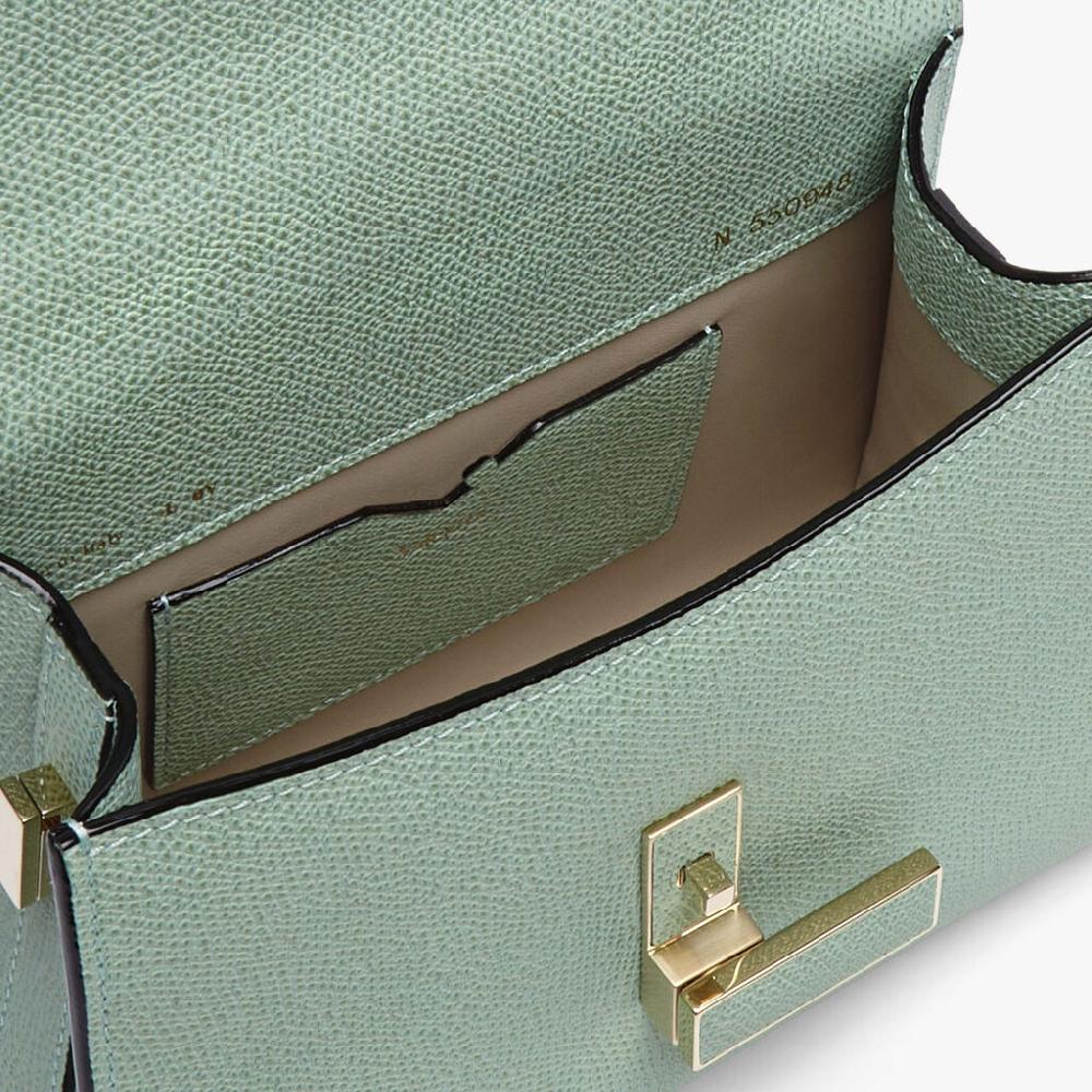 Valextra Borsetta a mano da Donna in Pelle Verde Acqua | Valextra Iside 2025