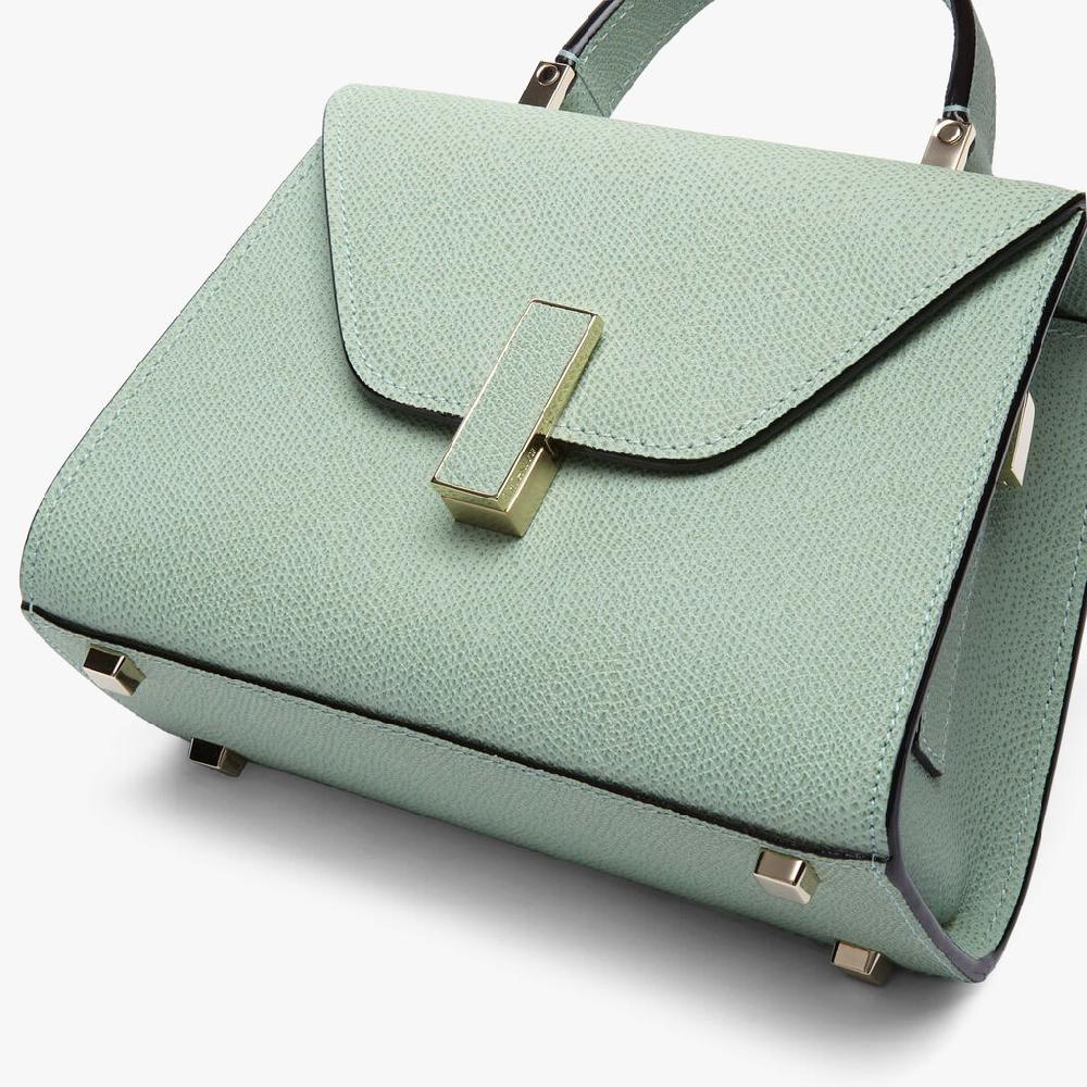 Valextra Borsetta a mano da Donna in Pelle Verde Acqua | Valextra Iside 2025