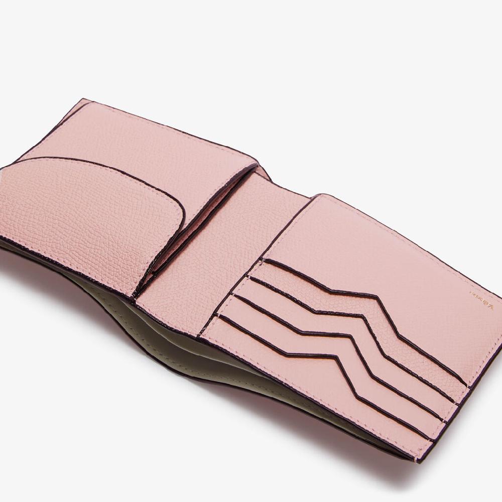 Valextra Portafoglio bifold da Donna in Pelle Rosa di Lusso | Valextra Qualità