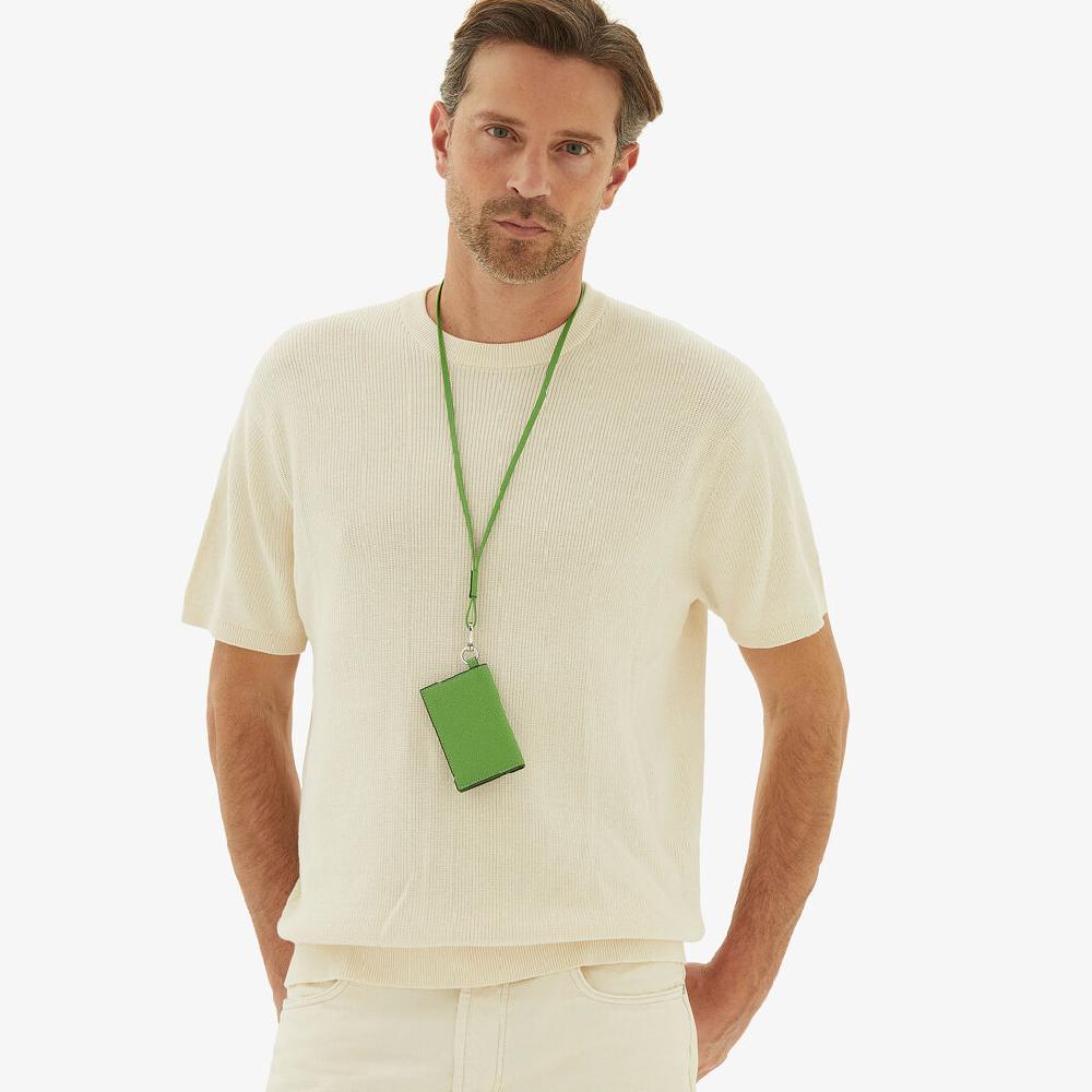 Valextra Porta carte con laccio da Donna in Pelle Verde | Valextra Promozione
