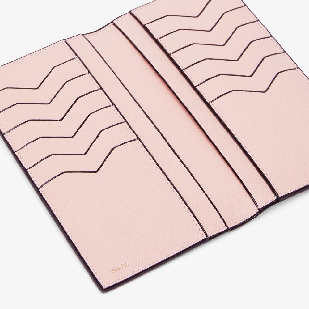 Valextra Portafoglio Bifold in Pelle Rosa con portamonete | Valextra Promozione Limitata