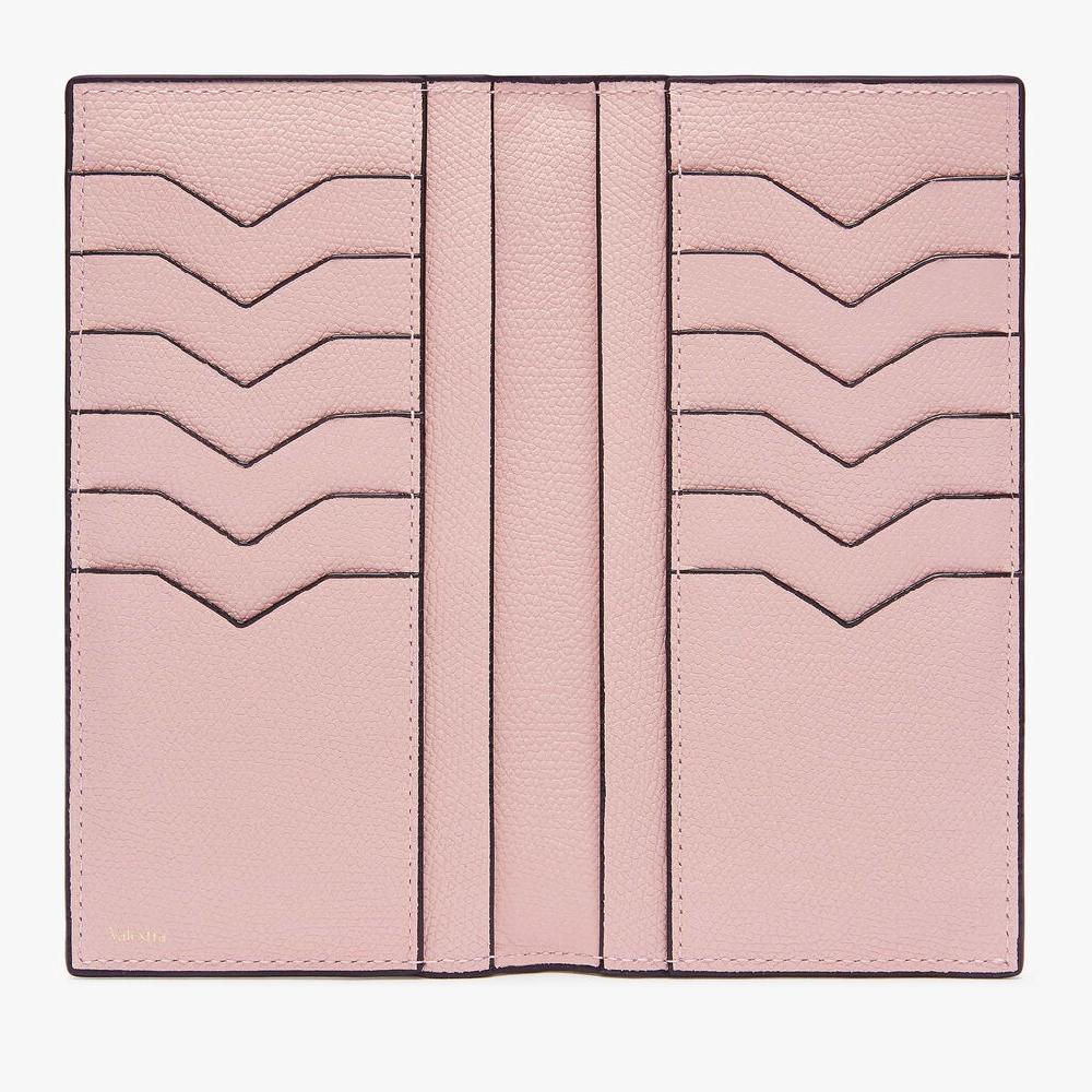 Valextra Portafoglio Bifold in Pelle Rosa con portamonete | Valextra Promozione Limitata