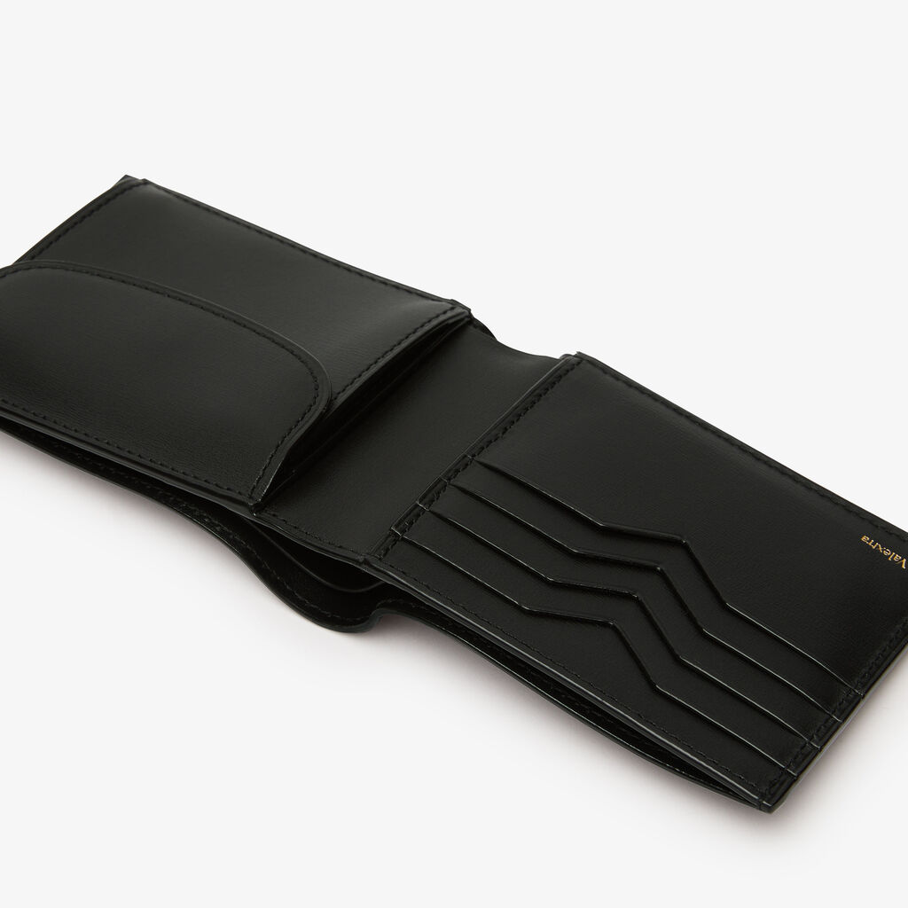 Valextra Portafoglio bifold da Uomo di Lusso in Pelle Nera | Valextra Convenienza