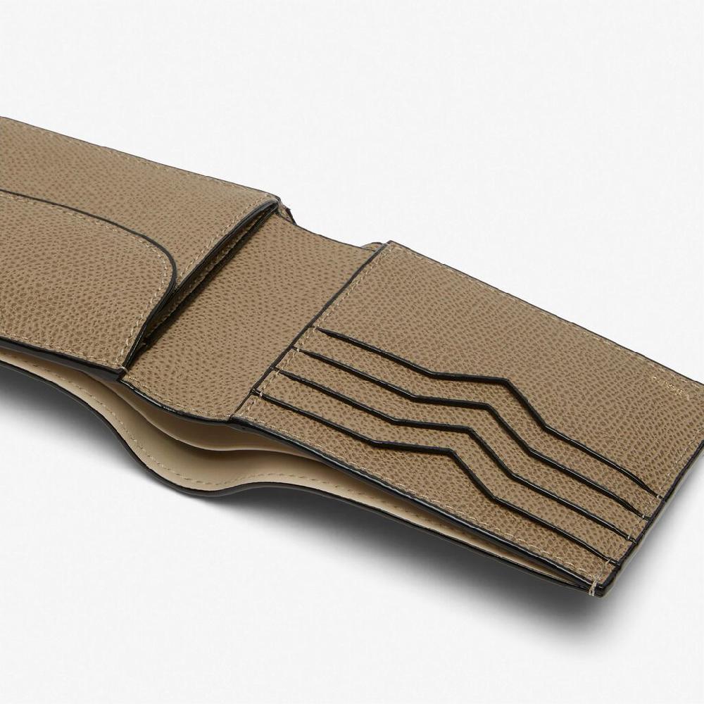 Valextra Portafoglio con portatessere in Pelle Marrone Tortora | Valextra Sconto