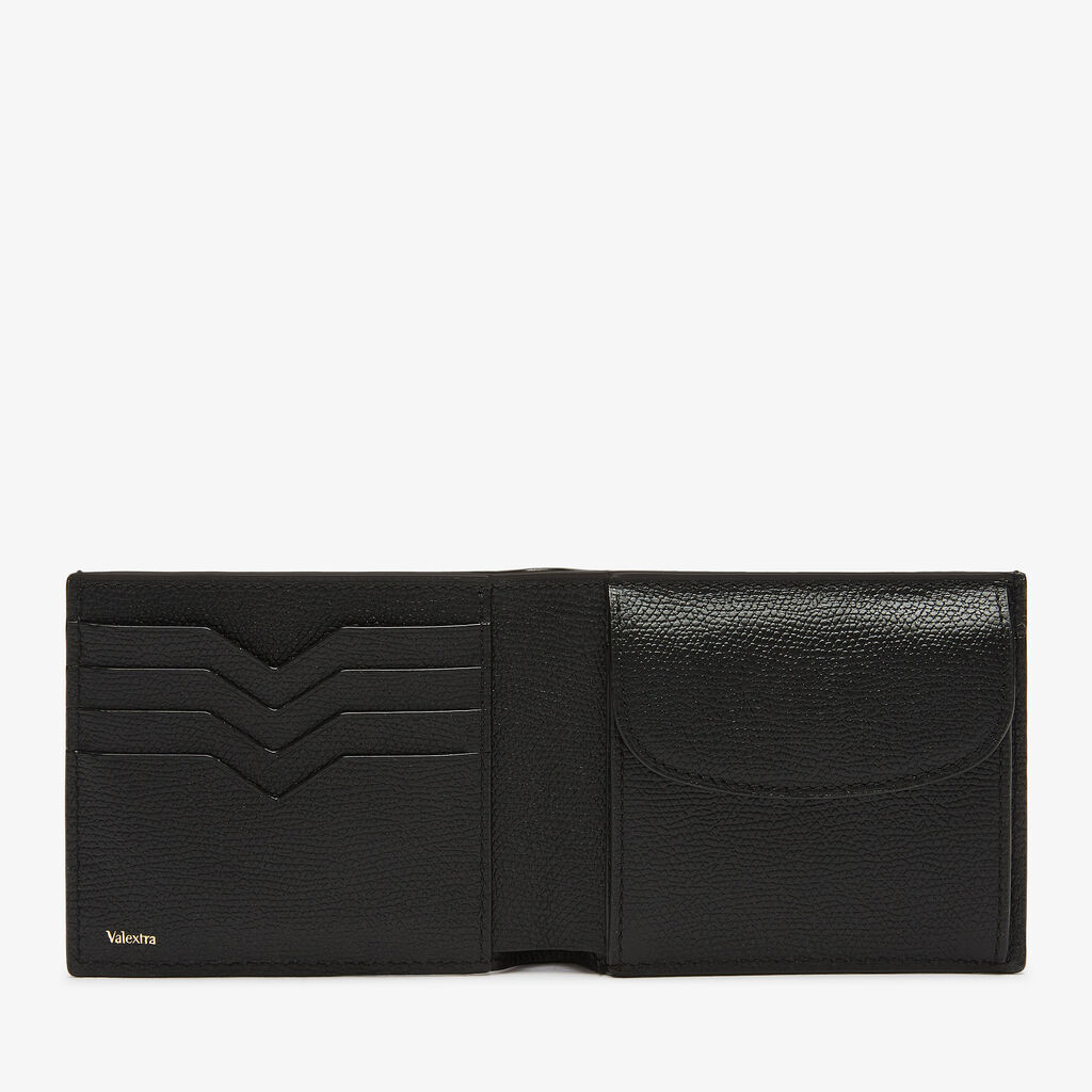 Valextra Portafoglio con portacarte in Pelle Nera | Valextra Offerta