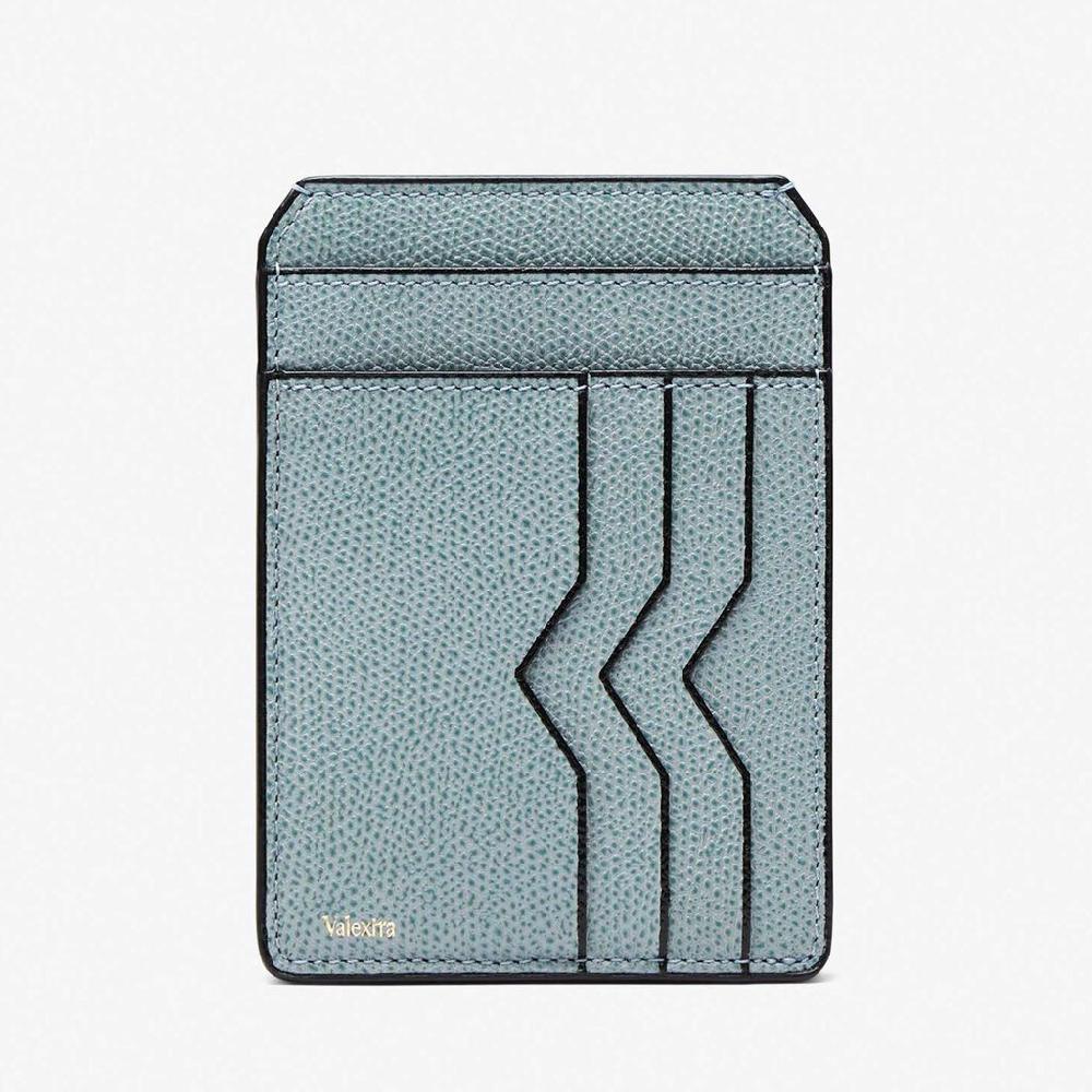 Valextra Portatessere in Pelle Azzurra cerulea | Valextra Outlet