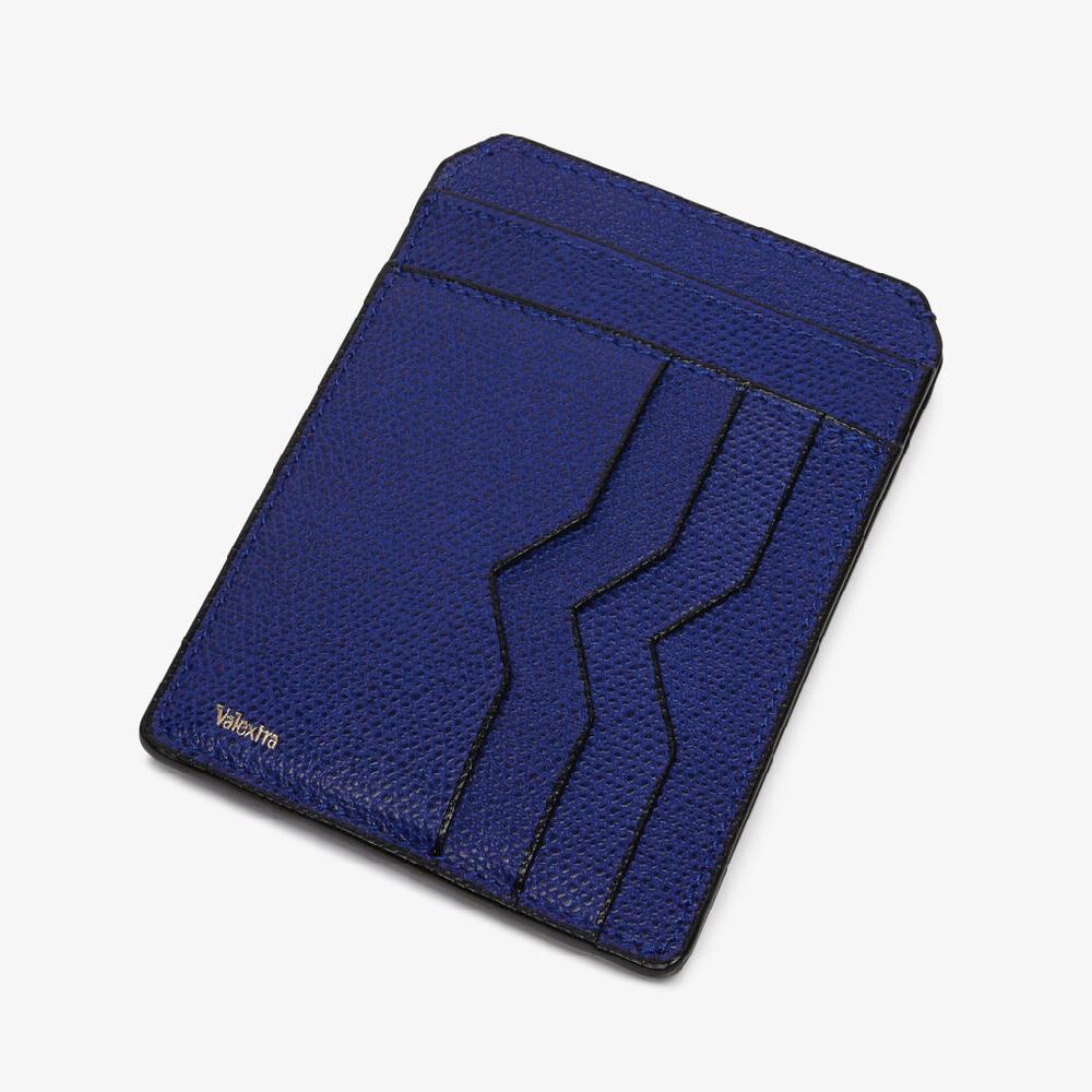 Valextra Portatessere in Pelle Blu | Valextra In Vendita