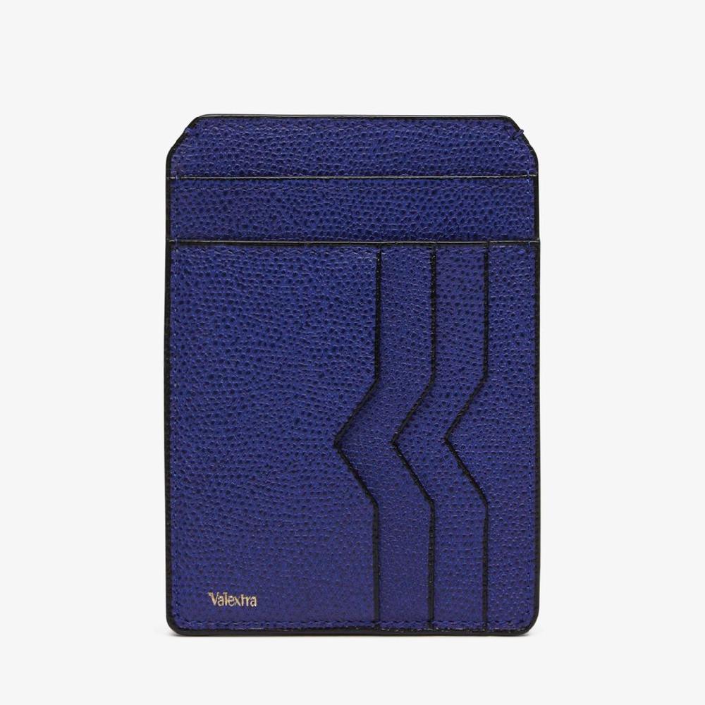 Valextra Portatessere in Pelle Blu | Valextra In Vendita