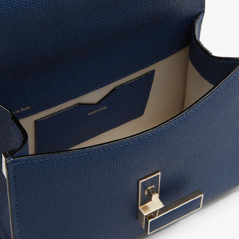 Valextra Borsa a tracolla Donna in Pelle Blu Zaffiro | Valextra Iside Vendita Calda