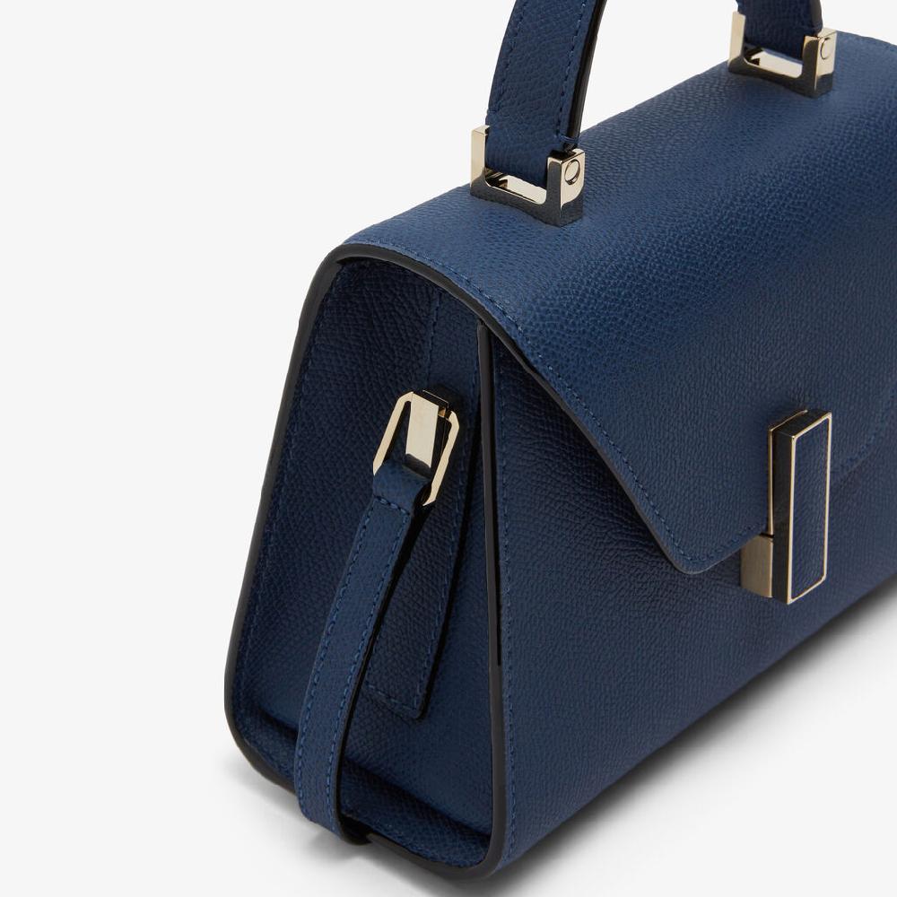 Valextra Borsa a tracolla Donna in Pelle Blu Zaffiro | Valextra Iside Vendita Calda