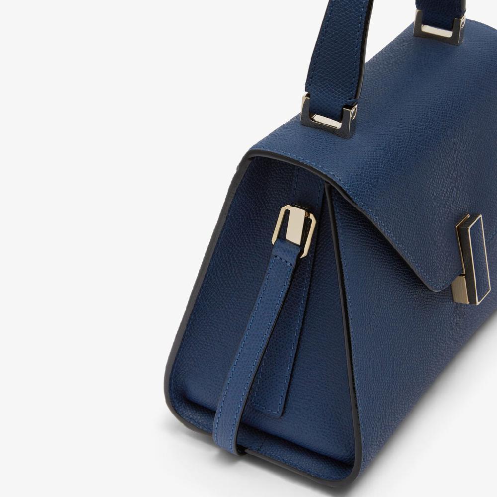 Valextra Borsa a mano Donna di Lusso in Pelle Blu Zaffiro | Valextra Iside Vendita Economica