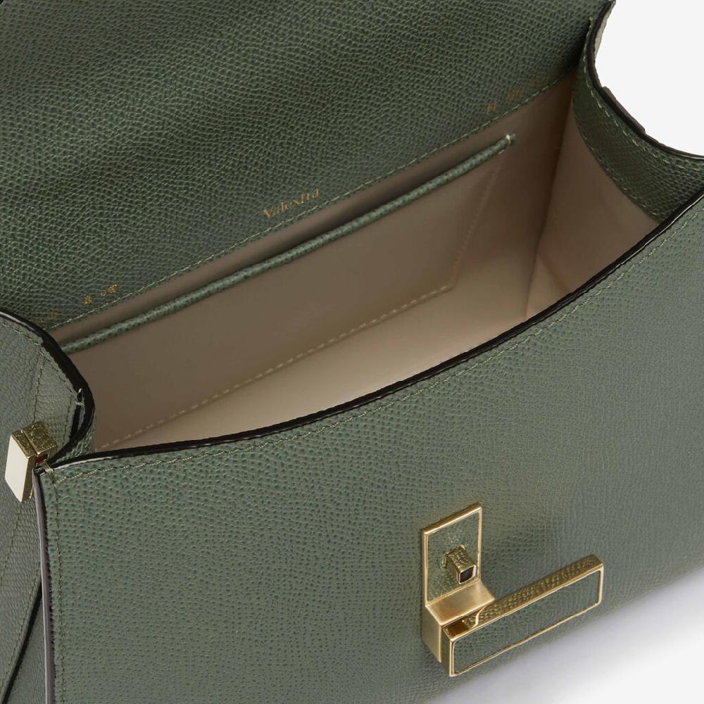 Valextra Borsetta a mano da Donna Mini in Pelle Verde | Valextra Iside Saldi Di Fabbrica