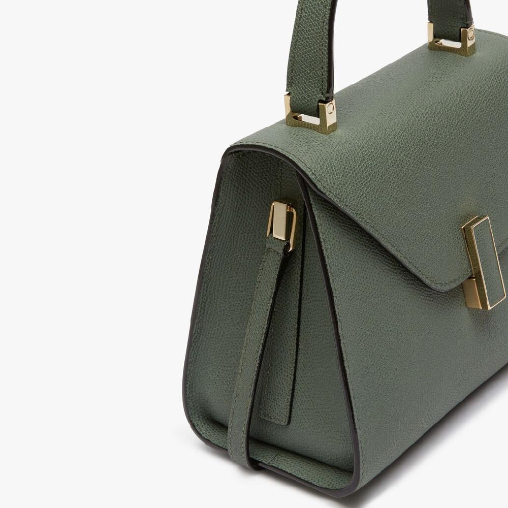 Valextra Borsetta a mano da Donna Mini in Pelle Verde | Valextra Iside Saldi Di Fabbrica
