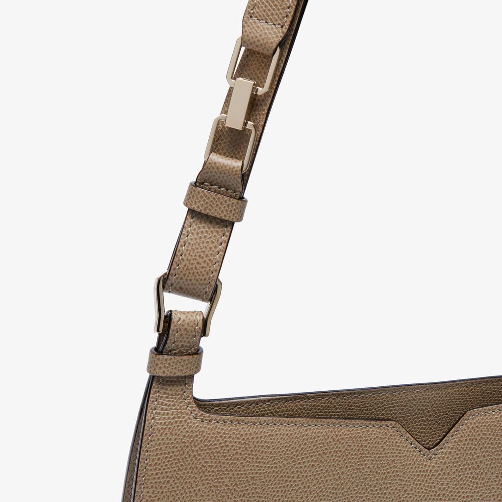 Valextra Borsa a spalla Media in Pelle Tortora | Valextra Hobo Vendite Flash