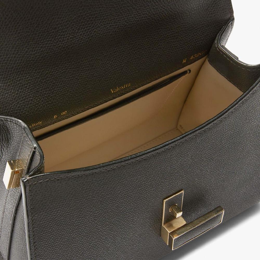 Valextra Borsa a mano Mini in Pelle Grigia | Valextra Iside Moda