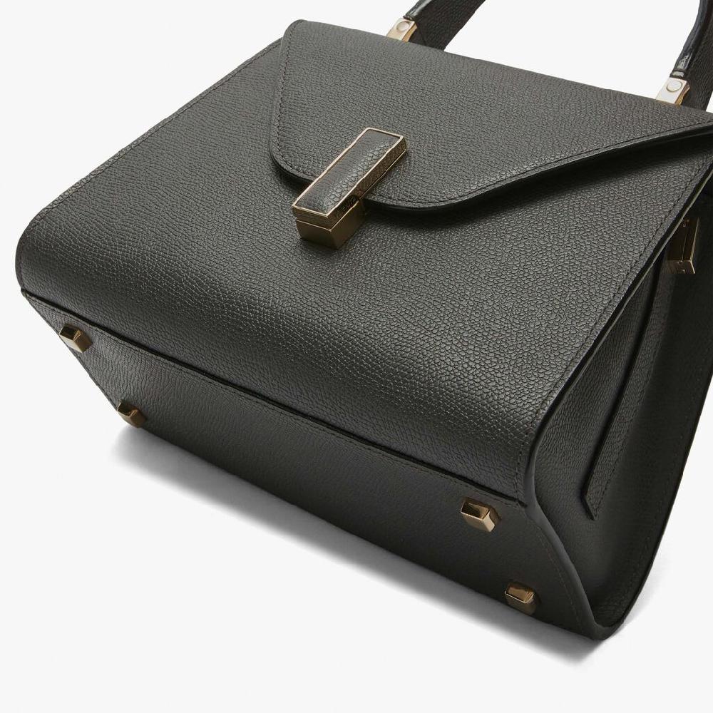 Valextra Borsa a mano Mini in Pelle Grigia | Valextra Iside Moda