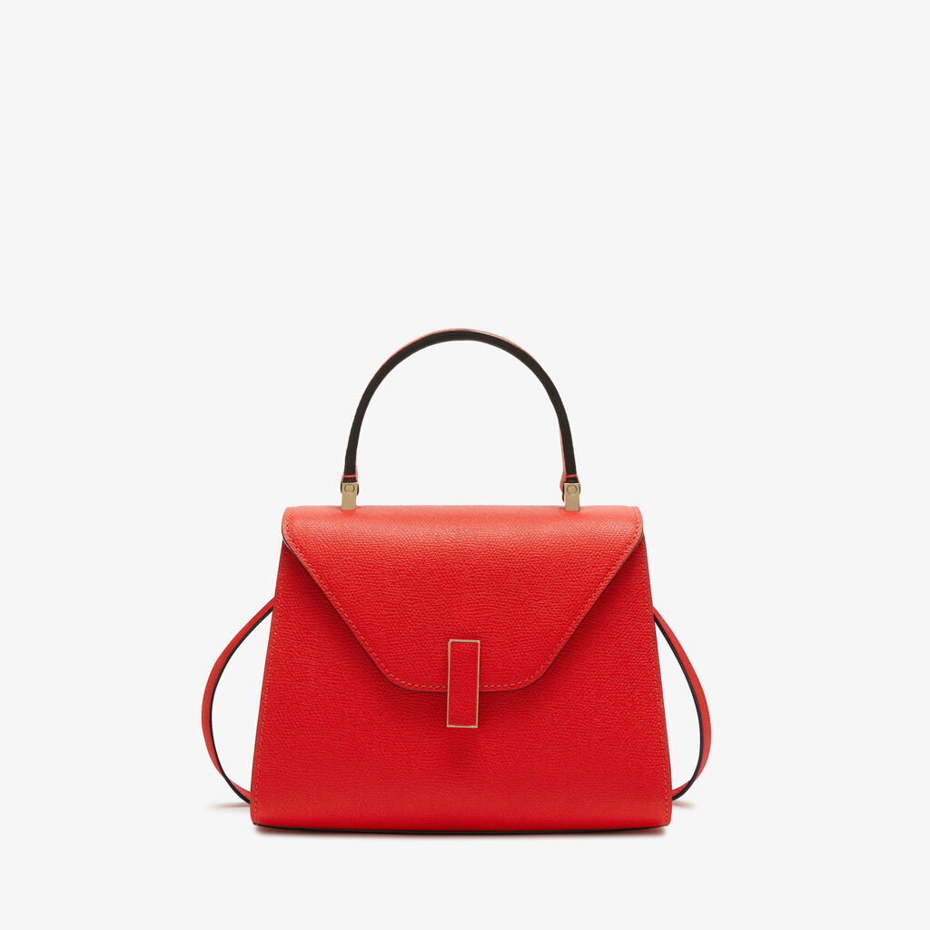 Valextra Borsa a mano Mini in Pelle Rossa | Valextra Iside Spedizione gratuita