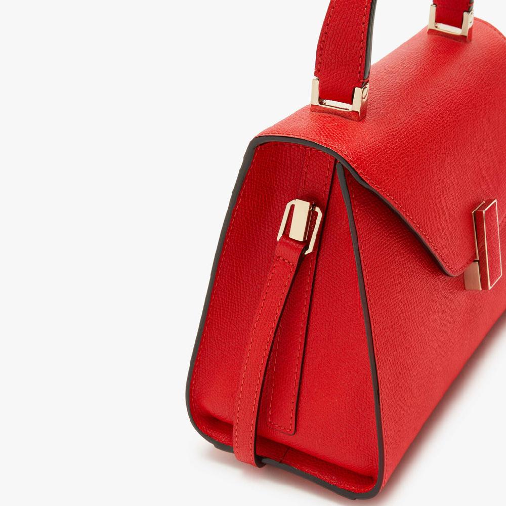 Valextra Borsa a mano Mini in Pelle Rossa | Valextra Iside Spedizione gratuita