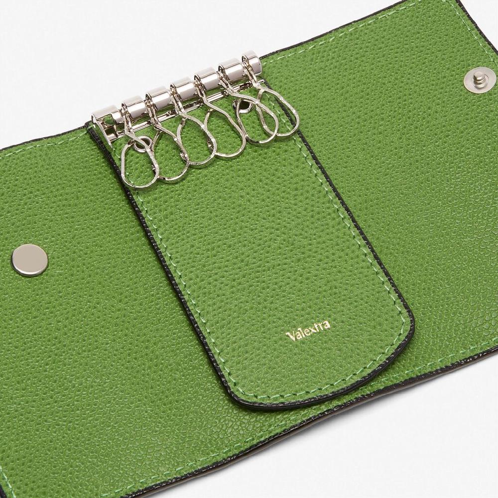 Valextra Portachiavi con 6 ganci in Pelle Verde | Valextra Offerta Giorno del Papà