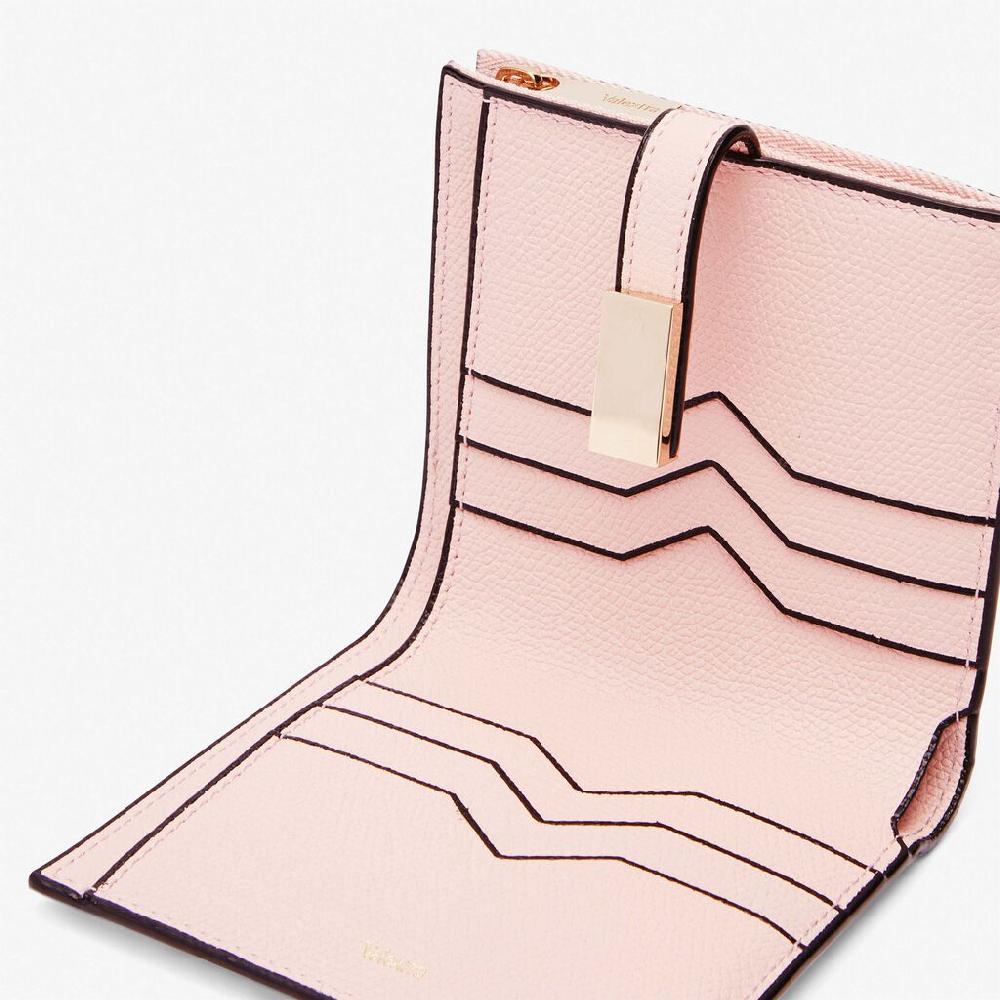 Valextra Portafoglio piccolo in Pelle Rosa | Valextra piccola pelletteria Offerta Anniversario
