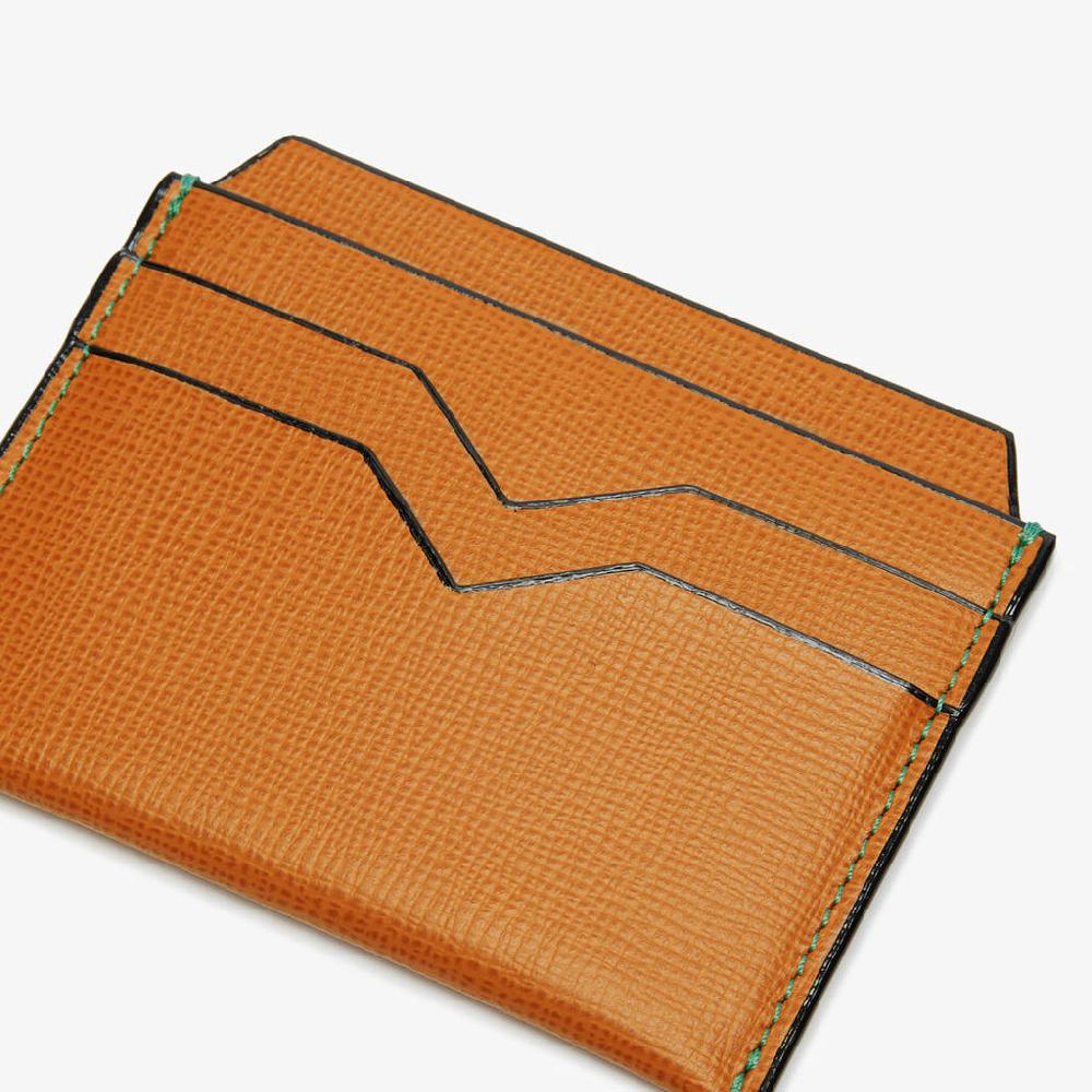 Valextra Porta carte di credito compatto in Pelle Marrone | Valextra Online Outlet