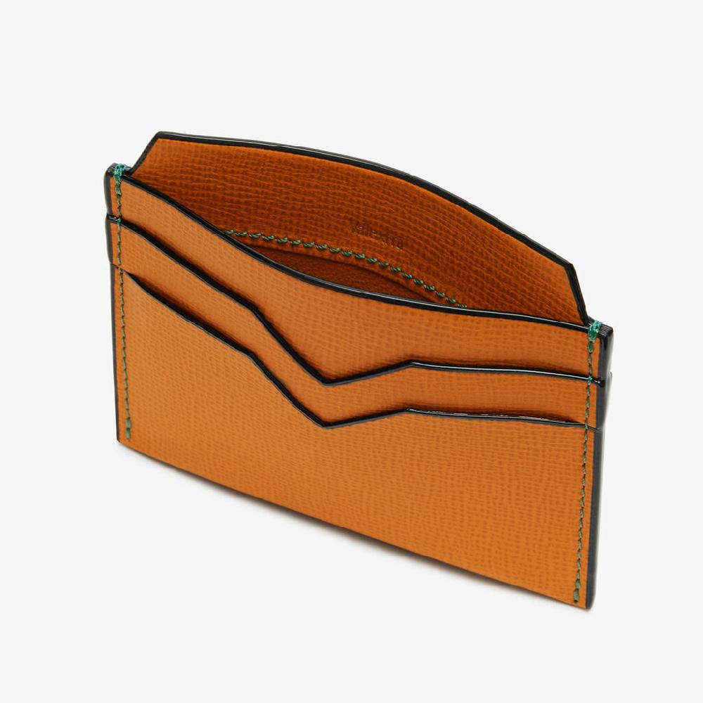 Valextra Porta carte di credito compatto in Pelle Marrone | Valextra Online Outlet