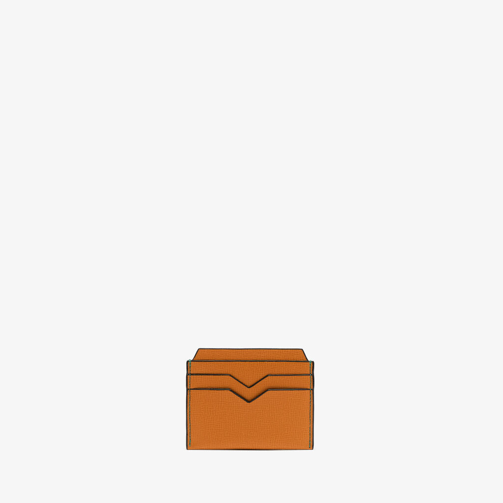 Valextra Porta carte di credito compatto in Pelle Marrone | Valextra Online Outlet