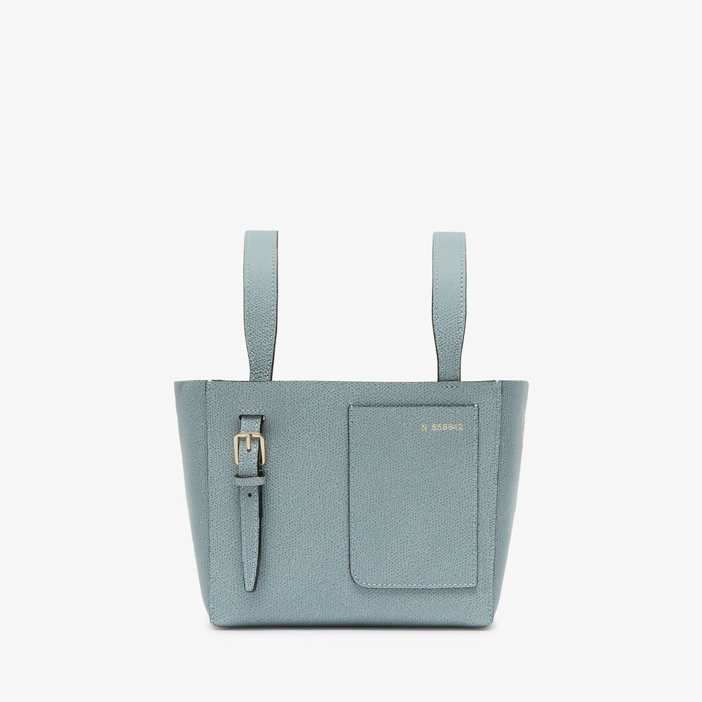 Valextra Borsa Secchiello da Donna in Pelle Azzurra | Valextra Soft Lightning offer