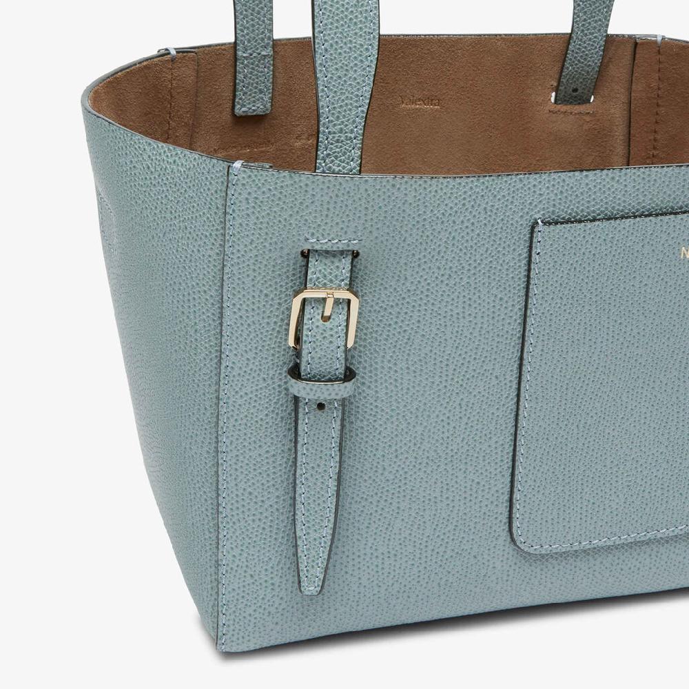 Valextra Borsa Secchiello da Donna in Pelle Azzurra | Valextra Soft Lightning offer