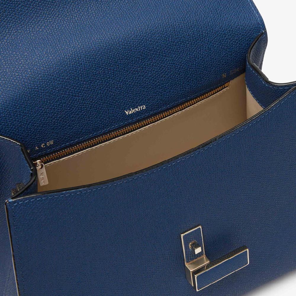 Valextra Borsa a mano da Donna in Pelle Blu Zaffiro | Valextra Iside Grandi sconti