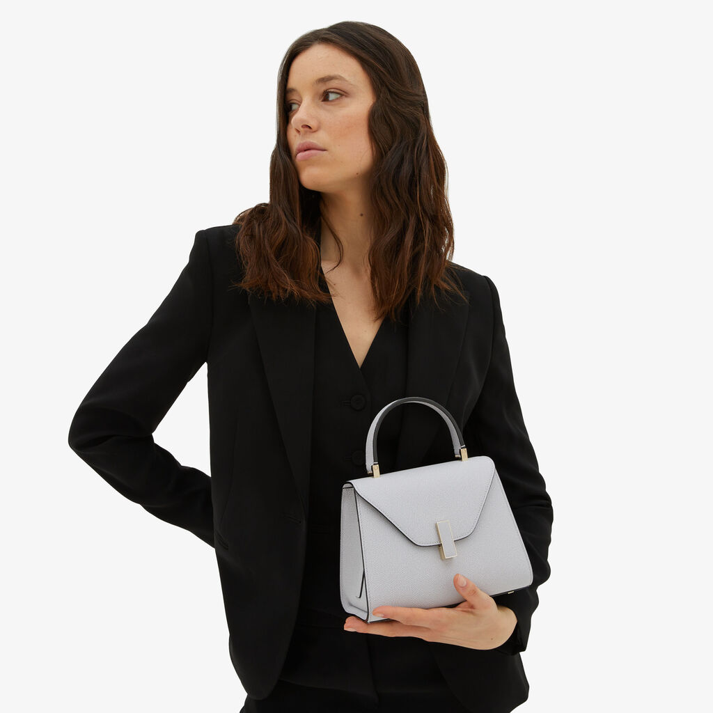 Valextra Borsa a tracolla da Donna in Pelle Grigia | Valextra Iside Bestseller