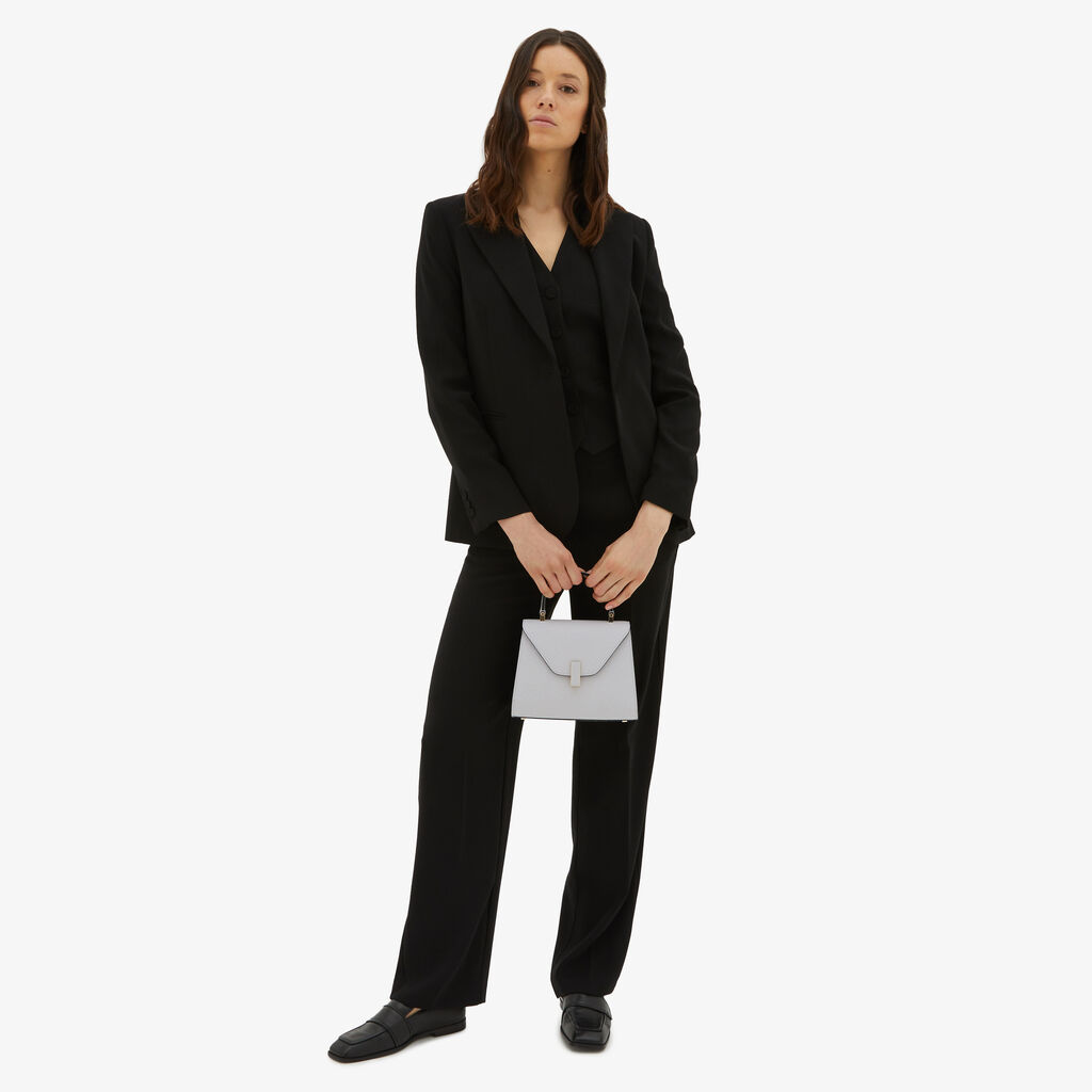 Valextra Borsa a tracolla da Donna in Pelle Grigia | Valextra Iside Bestseller