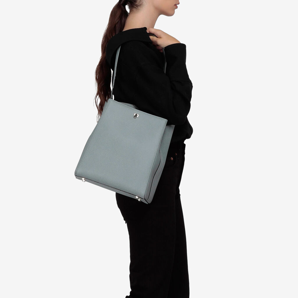Valextra Borsa a spalla Media in Pelle Blu | Valextra Brera Offerte stagionali