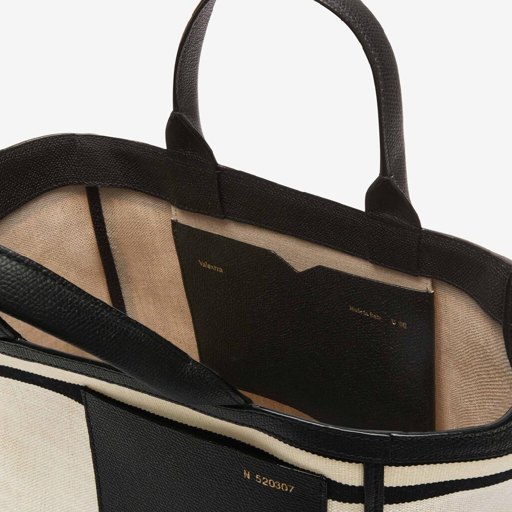 Valextra Tote bag Mini in Tessuto Marrone | Valextra Comprane uno, ottenene uno gratis