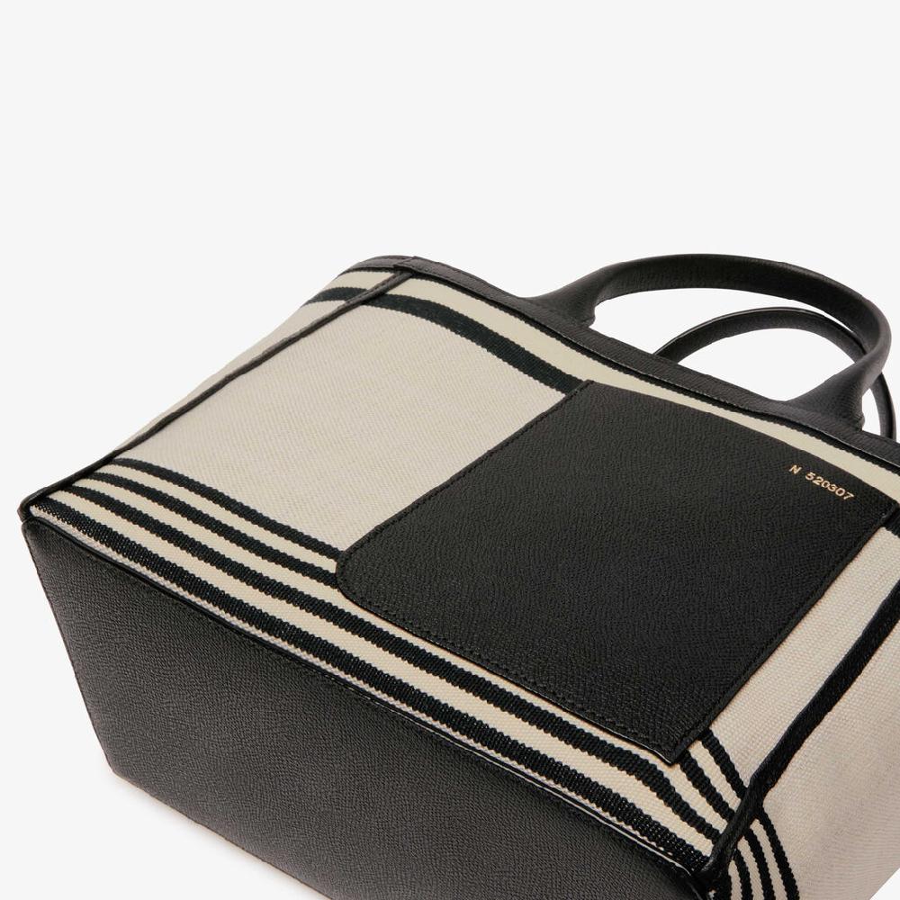 Valextra Tote bag Mini in Tessuto Marrone | Valextra Comprane uno, ottenene uno gratis