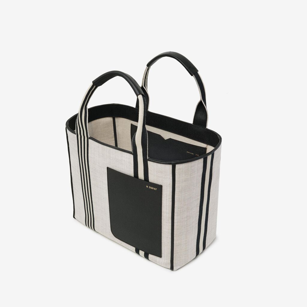 Valextra Tote bag Media in Tessuto Marrone | Valextra Offerte giornaliere